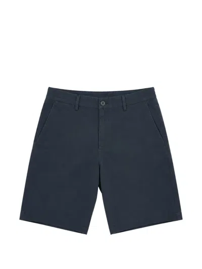 Seventy Gabardine Cotton Chino Shorts In Blue
