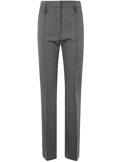 Seventy Gabardine Straight Leg Pants In Grey