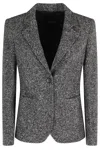 Seventy Tweed Single-breasted Blazer In Gray