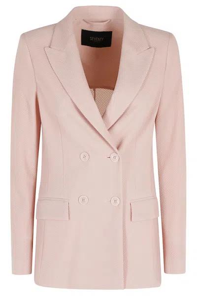Seventy Double-breasted Suit Jacket In Pink