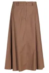 Seventy Belt-loop Skirt In Brown