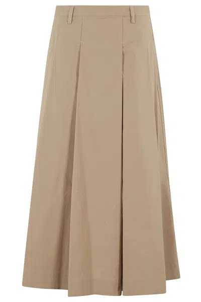 Seventy Gonna Popeline Stretch In Beige