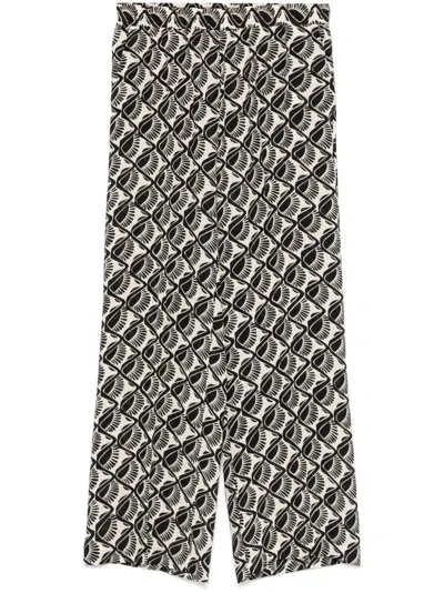 Seventy Graphic-print Trousers In Black