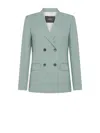 Seventy Green Double Breasted Jacket In Gray