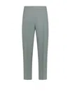 Seventy Green Trousers In Viscose And Linen In Green