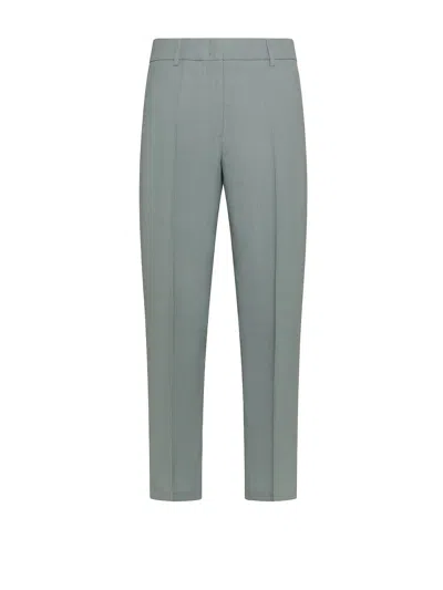 Seventy Green Trousers In Viscose And Linen
