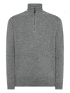 Seventy Turtleneck With Zipper In Pure Wool In Gray