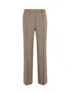 Seventy Herringbone Straight Leg Trousers In Gray