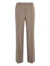 Seventy Herringbone Tailored Trousers In Brown