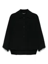 Seventy High-low Buttoned-up Jacket In Black