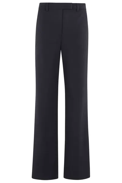Seventy High-waisted Blue Trousers With Four-pocket Design