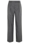 Seventy High-waisted Flannel Pants With Tailored Darts And Side Pockets In Gray