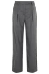 Seventy High-waisted Flannel Pants With Tailored Darts And Side Pockets In Gray