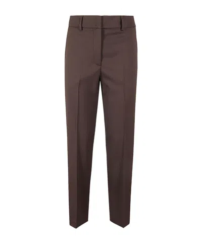 Seventy High-waisted Tapered Trousers In Brown
