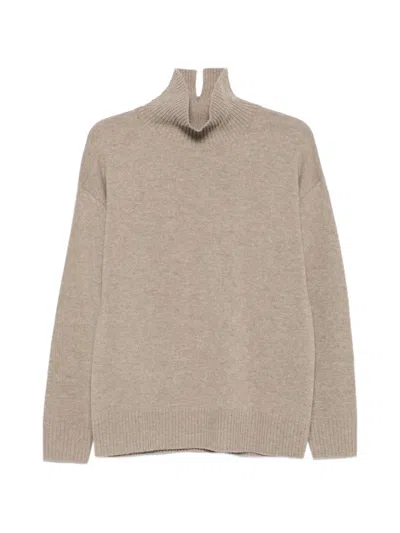 Seventy High-neck Knitted Sweater In Neutral