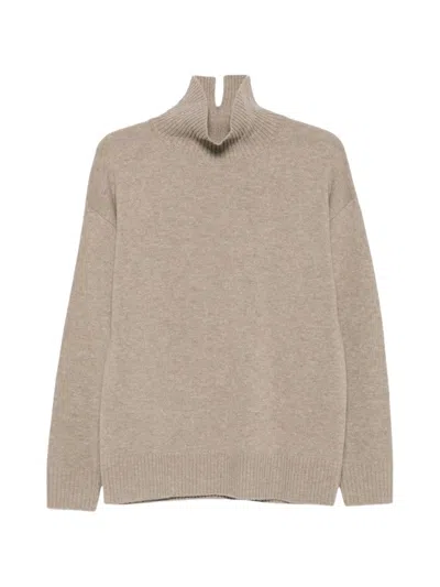 Seventy High-neck Knitted Sweater In Neutral