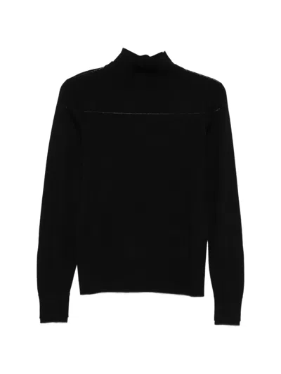 Seventy High-neck Wool Sweater In Black