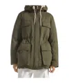 Seventy Hooded Cotton Jacket In Brown