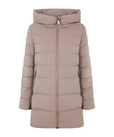 Seventy Hooded Down Jacket In Brown