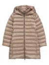 Seventy Hooded Puffer Jacket In Brown