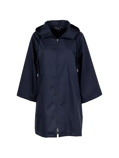 Seventy Hooded Zip-fastening Coat In Blue