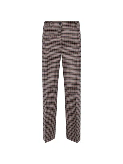 SEVENTY HOUNDSTOOTH-PATTERN TAILORED TROUSERS
