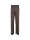 Seventy Houndstooth-pattern Wool Trousers In Brown