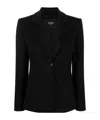 Seventy Jacket With 1 Button Blue Polyamide Woman In Black