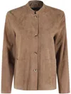 Seventy Light Brown Lightweight Suede Jacket In Brown