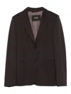 Seventy Brown Single-breasted Button Blazer In Brown