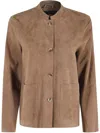 Seventy Light Brown Lightweight Suede Jacket In Brown