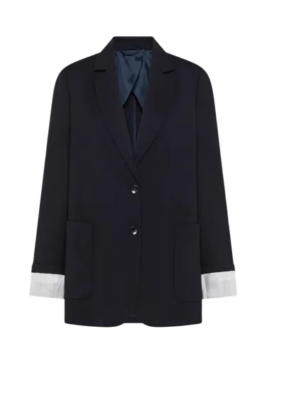 Seventy Blue Wool Jacket