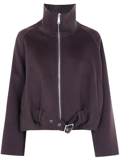 Seventy Wool Bomber Jacket In Purple
