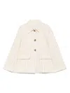 Seventy Cream Linen Blended Pinstriped Jacket In Beige