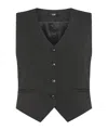 Seventy V-neck Buttoned Waistcoat In Black