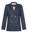 Seventy Blue Stretch Double Breasted Jacket In Blue