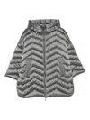 Seventy Hooded Chevron-quilted Jacket In Gray