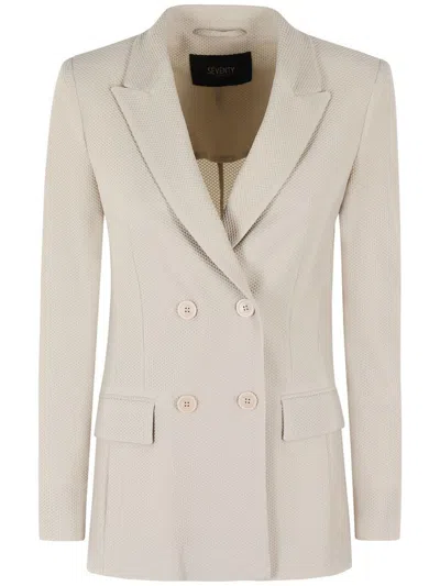 Seventy Grey Poliammide Elastane Jackets In Neutral