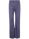 Seventy Flared Wool Trousers In Blue