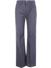 Seventy Flared Wool Trousers In Black
