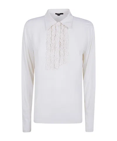 Seventy Jersey Crepe Polo Neck Sweater In White