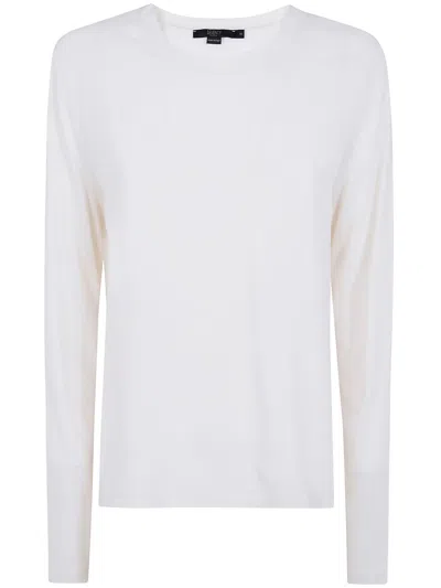 Seventy Jersey Crepe Round Neck Sweater In White