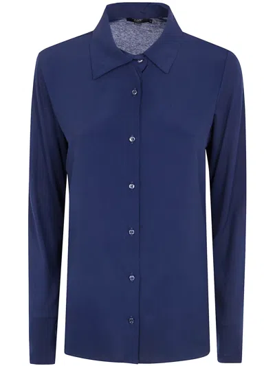 Seventy Jersey Crepe Shirt In Blue