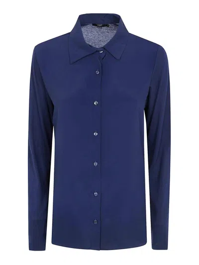 Seventy Jersey Crepe Shirt In Blue