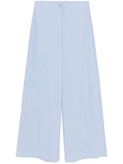Seventy Jersey Palazzo Trousers In Blue