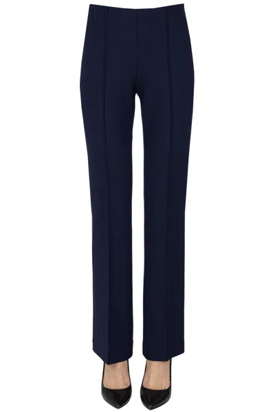 Seventy Jersey Trousers In Navy Blue