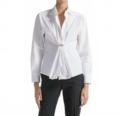 Seventy Jewel Poplin Shirt In White