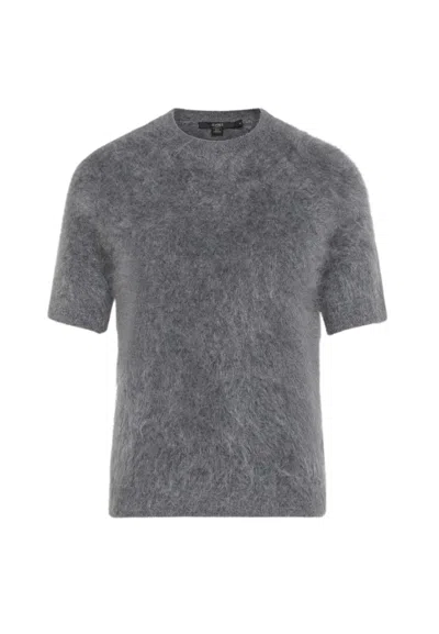 Seventy Knit Knit Mesh  Half Sleeve In Gray