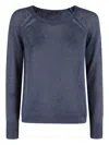 Seventy Girocollo Raglan Costa Inglese E Rasato In 蓝色