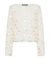 Seventy Knitted Tricot Embroidery Cut-out In Panna